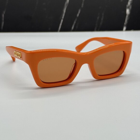 NEW GUCCI SUNGLASSES GG1773S 004 ORANGE WOMEN EYEWEAR - Picture 3 of 10